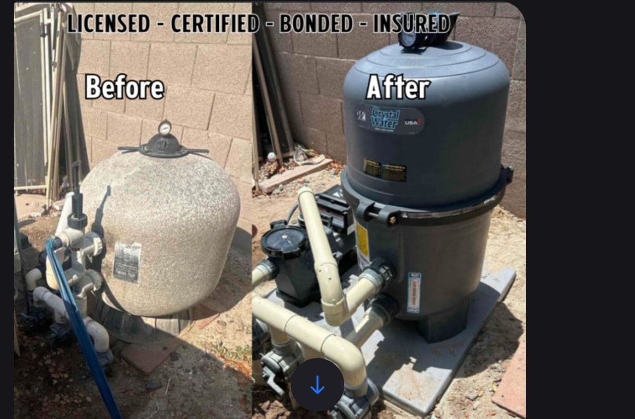 Filter Repair & Cleaning work by 1104 Pool Repair & Service