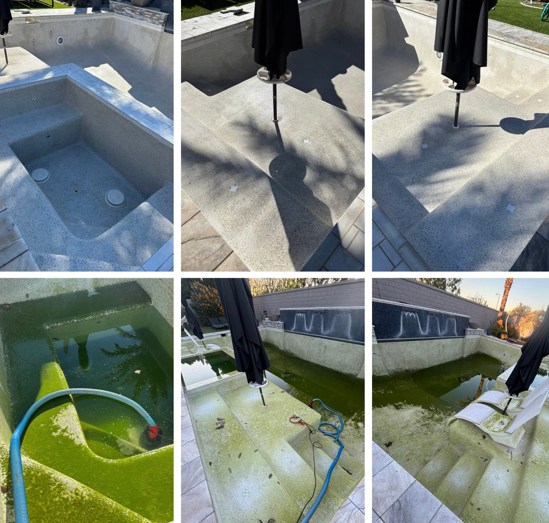 Green-to-Clean & Pool Start-Ups work by 1104 Pool Repair & Service